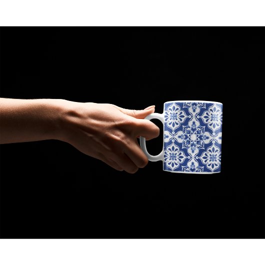 Classic Floral Ceramic Mediterranean Tile Mugs Koffiemok