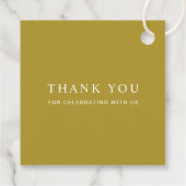 Classic Floral Crest Gold Wedding Bedankt Bedankjes Labels (Achterkant)