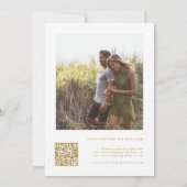 Classic Floral Crest Gouden Trouwfoto Save The Date (Achterkant)