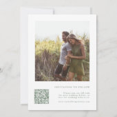 Classic Floral Crest Sage Green Wedding Photo  Save The Date (Achterkant)