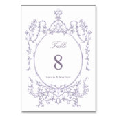 Classic Floral Garden Frame Lavender Wedding Kaart (Achterkant)