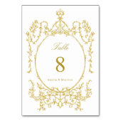 Classic Floral Garden Lijst Gold Wedding Kaart (Achterkant)