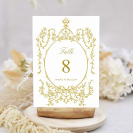 Classic Floral Garden Lijst Gold Wedding Kaart