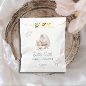 Classic Floral Gold Bassinet Baby Shower Bedankzakje