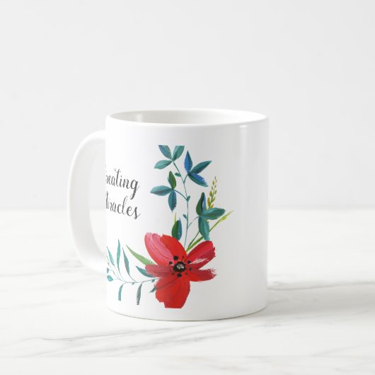 Classic Floral Gorgeous Coffee Mok (Voorkant links)