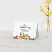 Classic Floral Jubileum Kaart (Gele Bloem)