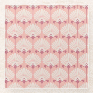 Classic Floral: naadloos patroon Glazen Onderzetter