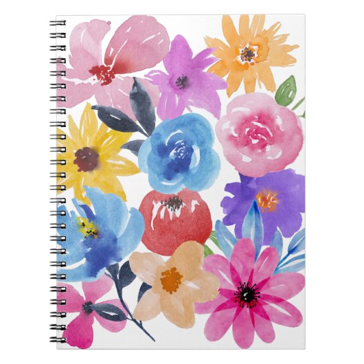 Classic Floral Notes Spiral Notitieboek/Journal Notitieboek (Voorkant)