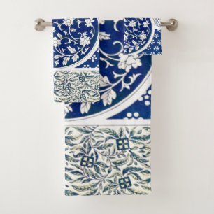Classic Floral Ornament Print Bad Handdoek