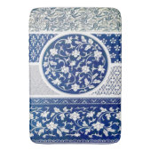 Classic Floral Ornament Print Badmat (Voorkant Verticaal)
