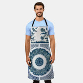 Classic Floral Ornament Print Schort (Gedragen)