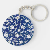 Classic Floral Ornament Print Sleutelhanger (Achterkant)