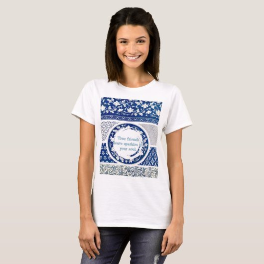 Classic Floral Ornament Print T-shirt (Voorkant volledig)