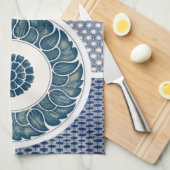 Classic Floral Ornament Print Theedoek (Quarter Fold)