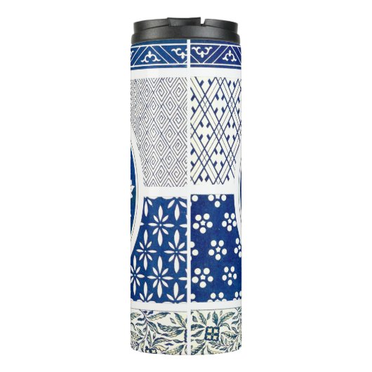 Classic Floral Ornament Print Thermosbeker (Achterkant)