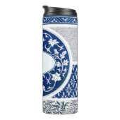 Classic Floral Ornament Print Thermosbeker (Geroteerd rechts)