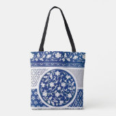 Classic Floral Ornament Print Tote Bag (Achterkant)
