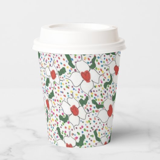 Classic Floral Pattern Cup Papieren Bekers (Voorkant)
