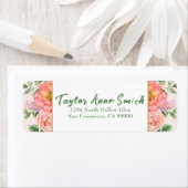 Classic Floral Rozen Border Retouradres Etiket (Insitu)