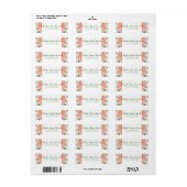 Classic Floral Rozen Border Retouradres Etiket (Full Sheet)