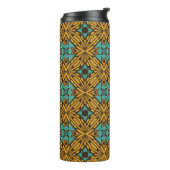 Classic Floral: Tijdloos patroon. Thermosbeker (Gedraaid links)
