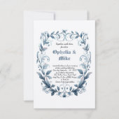 Classic Floral Waterverf bruiloft uitnodiging (Voorkant)