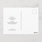 Classic Floral Waterverf Script Hartelijk dank Briefkaart (Achterkant)