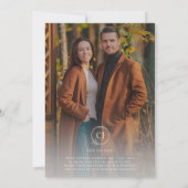 Classic Floral Waterverf Zonnebloem Boho Foto Save The Date (Achterkant)