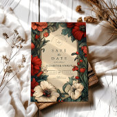 Classic Floral Wedding Art Nouveau Save The Date