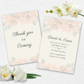 Classic Floral Wedding Invitation Kaart