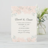 Classic Floral Wedding Invitation Kaart (Staand voorkant)
