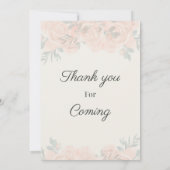 Classic Floral Wedding Invitation Kaart (Achterkant)