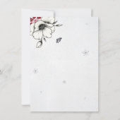 Classic Floral Wedding Kaart (Achterkant)