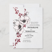 Classic Floral Wedding Kaart (Voorkant)
