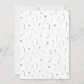 Classic Floral Wreath Monogram Surname Wedding  Kaart (Achterkant)