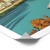 Classic Florence Italië Retro Vintage Reizen Poster (Hoek)