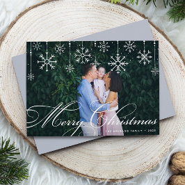 Classic Flourish | Kerstafoto Merry Feestdagenkaart