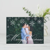 Classic Flourish | Kerstafoto Merry Feestdagenkaart (Staand voorkant)