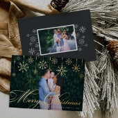 Classic Flourish | Vrolijk kerstfeest Folie Feestdagenkaart