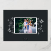 Classic Flourish | Vrolijk kerstfeest Folie Feestdagenkaart (Achterkant)