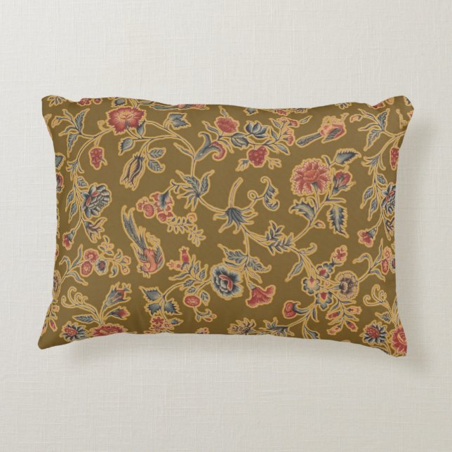 Classic Flower Chintz  zacht bloemontwerp Accent Kussen (Achterkant)
