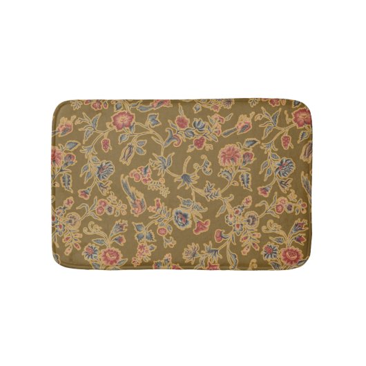 Classic Flower Chintz zacht bloemontwerp Badmat (Voorkant)