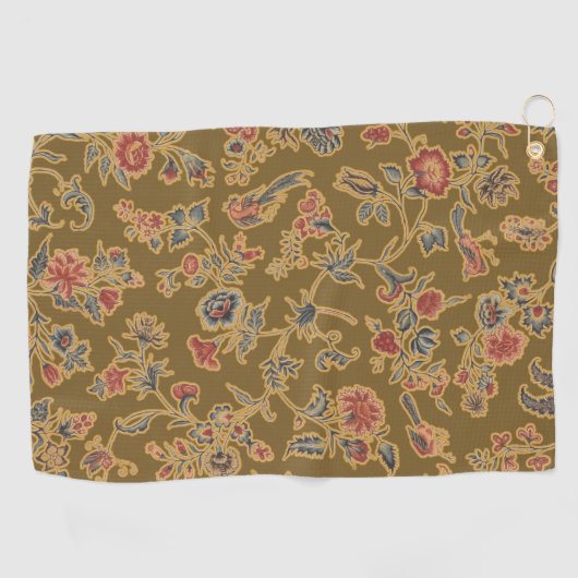Classic Flower Chintz zacht bloemontwerp Golfhanddoek (Horizontaal)
