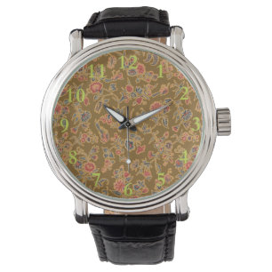Classic Flower Chintz  zacht bloemontwerp Horloge