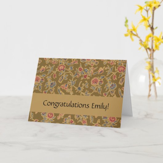 Classic Flower Chintz  zacht bloemontwerp Kaart (Gele Bloem)