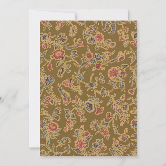 Classic Flower Chintz zacht bloemontwerp Kaart (Achterkant)