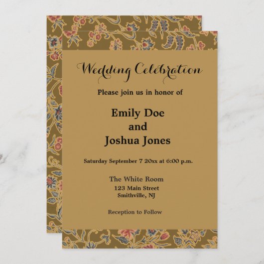 Classic Flower Chintz zacht bloemontwerp Kaart (Voorkant / Achterkant)