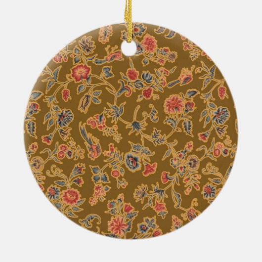 Classic Flower Chintz  zacht bloemontwerp Keramisch Ornament (Achterkant)