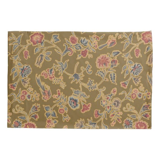 Classic Flower Chintz  zacht bloemontwerp Kussensloop (Achterkant)