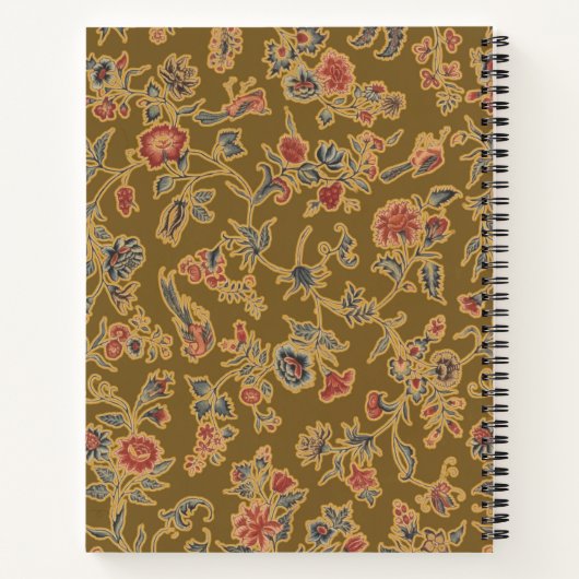 Classic Flower Chintz zacht bloemontwerp Notitieboek (Achterkant)